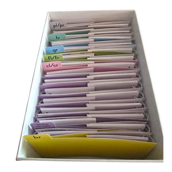 Really Good Stuff Flip Books 28 Pc Learning Set & Case Libros De Silibas - Picture 2 of 3